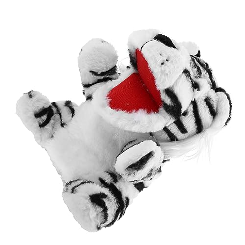 KONTONTY Plüsch Tiger Handpuppe mit Beweglichem Mund Weiches Kuscheltier für Interaktives Puppenspiel Geeignet für Eltern Junge Mädchen Interaktion und Fantasievolles Geschichtenerzählen von KONTONTY