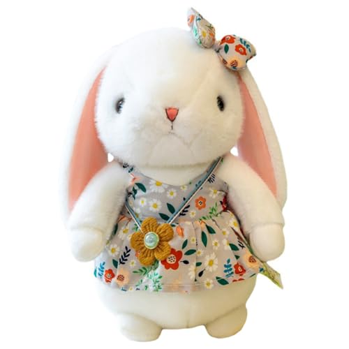 KONTONTY Plüschkaninchen Hase für Mädchen süßes Puppenplüschtier Kuscheltier kaninchenspielzeuge Kaninchenspielzeug für -Kaninchen-Puppenspielzeug PP Baumwolle von KONTONTY