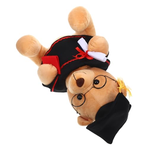 KONTONTY Plüschpuppe Studenten Student zum schulabschluss abschlussgeschenk Plush Toy plushbit Abschluss Bär Abschluss trägt Puppen Plüsch-Abschluss PP Baumwolle von KONTONTY
