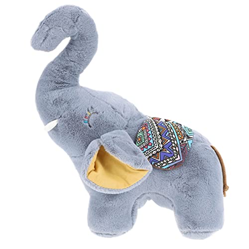 KONTONTY Plüschpuppe adventsgeschenke pummeluff Kuscheltier ziernieten Geburtstagsgeschenk geburtstagsmitgebsl Toy Zeichentricktiere ausgestopfter Elefant PP Baumwolle Grey von KONTONTY