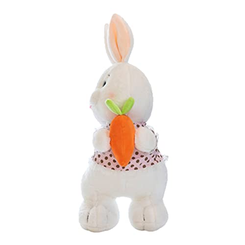 KONTONTY Plüschpuppen Kuscheltier Ausgestopfter Hase Bequemes Kuscheltier Dekoratives Hasenspielzeug Kawaii Kinderspielzeug Versorgen Kinderbedarf Kinderzubehör Rosa Stoff von KONTONTY