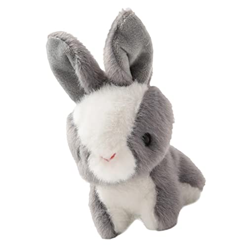 KONTONTY Plüschspielzeugpuppe Plüsch Stofftier Hasen Figur Kaninchen Kuscheltier Hase Spielzeugplüsch Hase Plüsch ausgestopfter Hase aus Plüsch Puppe Plüsch Plüschpuppe PP Baumwolle Grau KONTONTY Plüschspielzeugpuppe Plüsch Stofftier Hasen Figur Kaninchen Kuscheltier Hase Spielzeugplüsch Hase Plüsch ausgestopfter Hase aus Plüsch Puppe Plüsch Plüschpuppe PP Baumwolle Grau von KONTONTY