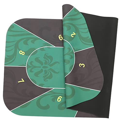 KONTONTY Pokerchip-Tuch pokerauflage Poker Matte Poker tischauflage Gaming pad pokermatte Spiel Poker-Tischmatten Poker-Tischdecke Gaming-Tischabdeckung Tisch schutzhülle Gummi Green von KONTONTY