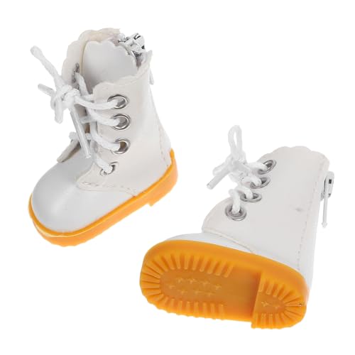 KONTONTY Puppe hohe Stiefel Zubehör für das Puppenhaus Schuhe für Puppen Puppenhauszubehör Puppenstiefel Miniaturstiefel zum Basteln Puppenzubehör Weihnachten Puppen- -Schuhe Stoff Weiß KONTONTY Puppe hohe Stiefel Zubehör für das Puppenhaus Schuhe für Puppen Puppenhauszubehör Puppenstiefel Miniaturstiefel zum Basteln Puppenzubehör Weihnachten Puppen- -Schuhe Stoff Weiß von KONTONTY