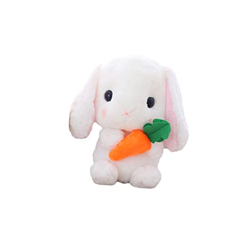 KONTONTY Puppe Plüschfiguren Plüschtiere Plüschkissen dekorative Kinderkissen Kaninchen Stofftier Plüschtierkissen Dekor Spielzeuge Hase Geschenk Mädchen Weiß von KONTONTY