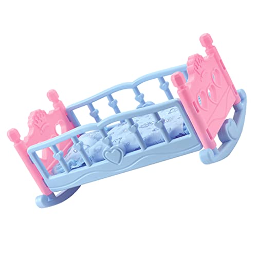 KONTONTY Puppenbett für Doll Crib mit Sicherem Material für Rollenspiele im Puppenhaus Fördert Kreativität und Fantasie Kinderzimmer und Puppenzimmer KONTONTY Puppenbett für Doll Crib mit Sicherem Material für Rollenspiele im Puppenhaus Fördert Kreativität und Fantasie Kinderzimmer und Puppenzimmer von KONTONTY
