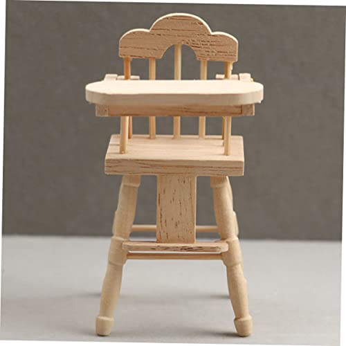 KONTONTY Puppenhaus Möbel Stabiles Kinderhochstuhl Deko Accessoire Detailreiches Babystuhl Modell für Puppenzubehör Kindgerechtes Mini Haus Ornament KONTONTY Puppenhaus Möbel Stabiles Kinderhochstuhl Deko Accessoire Detailreiches Babystuhl Modell für Puppenzubehör Kindgerechtes Mini Haus Ornament von KONTONTY