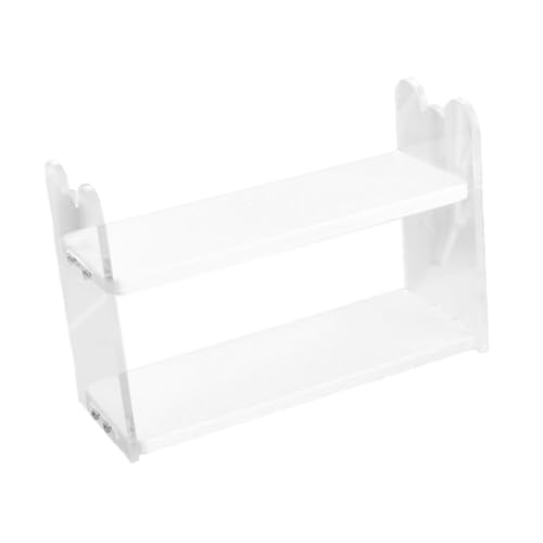 KONTONTY Puppenhaus Rack Miniatur-aufbewahrungsständer Für 1/12 Maßstab Modelle Mini Möbel Mini House Display Rack Miniatur 2-Tier-Regal von KONTONTY