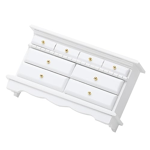 KONTONTY Puppenhaus Side Cabinet Modell Weiß mit Beweglichen Langlebiges Mini Möbel Accessoire für Schlafzimmer und Dekoration KONTONTY Puppenhaus Side Cabinet Modell Weiß mit Beweglichen Langlebiges Mini Möbel Accessoire für Schlafzimmer und Dekoration von KONTONTY