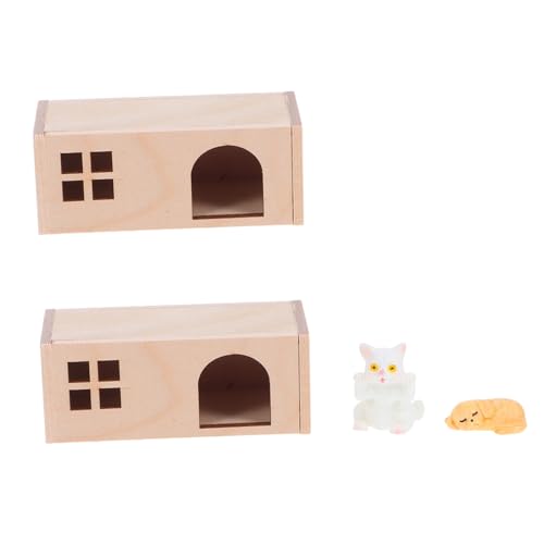 KONTONTY Puppenhaus Zubehör aus Holz und Harz Realistische Mini Haustier Figuren Langlebig Farbecht als Kuchendeko und Gartenornament KONTONTY Puppenhaus Zubehör aus Holz und Harz Realistische Mini Haustier Figuren Langlebig Farbecht als Kuchendeko und Gartenornament von KONTONTY
