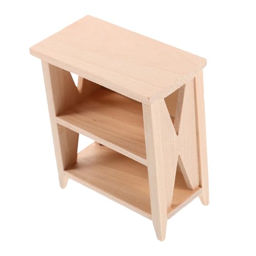 KONTONTY Puppenhausmöbel Bücherregal Mini-holzschrankmodell Minischrank Zum Basteln Miniaturschrank Puppenstubenmöbel Puppenhaus Mini-holzschrank Puppenhaus-miniaturen Miniaturmöbel Hölzern von KONTONTY