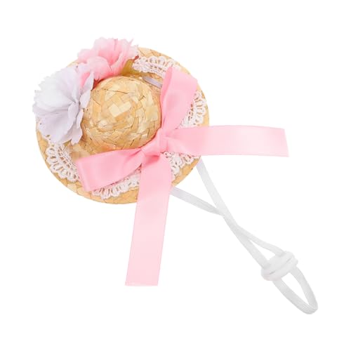 KONTONTY Puppenhut mit Bowknot und Kunstblume Sommerlicher Strohhut für Puppen Dekorative Kleine Kappe mit Durchmesser für Puppenpartys und Fotografie Charmante KONTONTY Puppenhut mit Bowknot und Kunstblume Sommerlicher Strohhut für Puppen Dekorative Kleine Kappe mit Durchmesser für Puppenpartys und Fotografie Charmante von KONTONTY