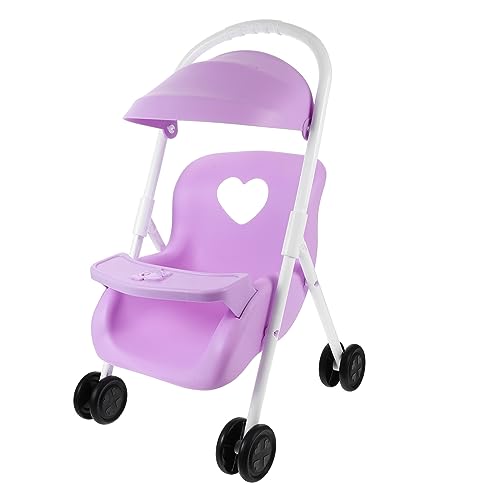 KONTONTY Puppenwagen Zubehör für Puppenhaus Beweglicher Puppenwagen Dekoratives für Rollenspiele und Kreative Spiele Robustes und Elegantes Design für Stimmungsvolle Kinderzimmergestaltung von KONTONTY