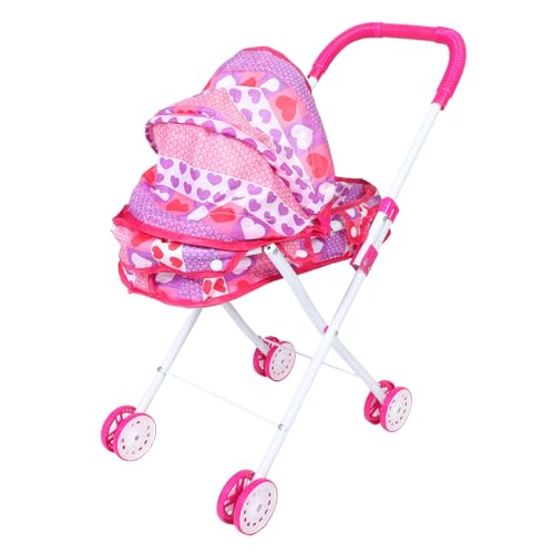 KONTONTY Puppenwagen für Faltbarer Puppen Kinderwagen mit Verstellbarem Griff und Stauraum Simuliertes Rollenspielzeug für Eltern Aktivitäten Robustes Design Oxford für Reise und Zuhause KONTONTY Puppenwagen für Faltbarer Puppen Kinderwagen mit Verstellbarem Griff und Stauraum Simuliertes Rollenspielzeug für Eltern Aktivitäten Robustes Design Oxford für Reise und Zuhause von KONTONTY