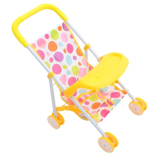 KONTONTY Puppenwagen für Realistischer Kinderwagen für Puppen Fördert Kreatives und Hand Auge Koordination Leicht und Langlebig Rollenspiele und Aufbewahrung von KONTONTY