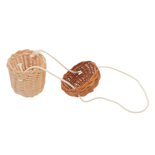 KONTONTY Rattan Umhängetasche Form Handgewebte Tasche für Fotos Aufbewahrung und Dekoration für und Veranstaltungen von KONTONTY