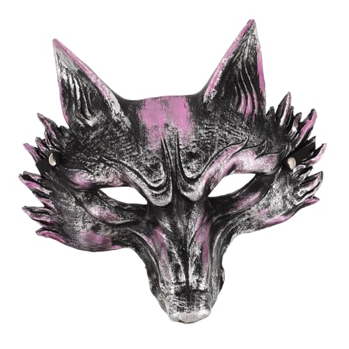 KONTONTY Realistische Fuchsmaske aus Pu-schaum für Halloween und Maskenball Komfortable Tiergesichtsmaske für Cosplay Fasching Karneval und Kostümpartys von KONTONTY