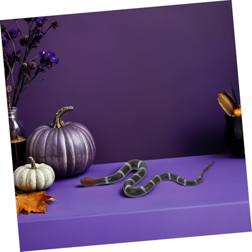 KONTONTY Realistische Große TPR Giftschlange Flexibel Langlebig für Halloween Party Garten Dekorationen Realistische Schlangenfigur für Streiche und Gartendeko von KONTONTY