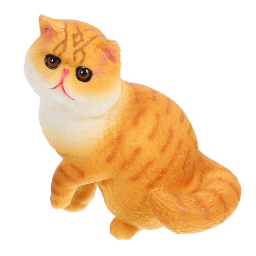 KONTONTY Realistische Perserkatzen Figur Kunststoff Modell Lebensechte Haustier Nachbildung Dekoration für Katzenliebhaber Büro KONTONTY Realistische Perserkatzen Figur Kunststoff Modell Lebensechte Haustier Nachbildung Dekoration für Katzenliebhaber Büro von KONTONTY