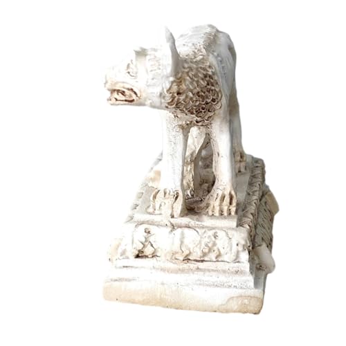 KONTONTY Realistische Wolf Figurine aus Resin Dekoratives Wolf Simuliertes Wildtier für Wohn und Büroschreibtische Lehrspielzeug für Geschenkidee für von KONTONTY