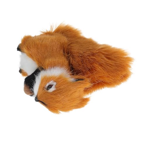 KONTONTY Realistisches Eichhörnchen Plüschpuppe Deko Tierfigur mit Detailgetreuer Fellstruktur Vielseitig Einsetzbar Fotorequisite Naturgetreu Braun von KONTONTY