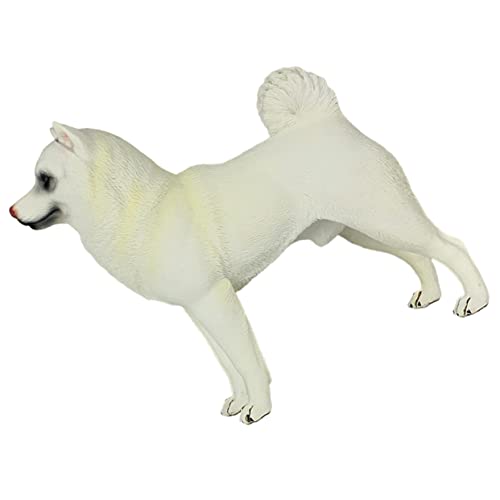 KONTONTY Realistisches Großes Shiba Inu Modell Stehende Hundefigur aus Kunststoff Detailreiches Lernspielzeug für Kleinkinder Dekoratives Tierfiguren für Kinderzimmer und DIY Projekte von KONTONTY