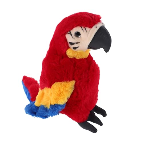 KONTONTY Realistisches Papagei Stofftier Plüschvogel mit Weichem Material und Detailgetreuer Verarbeitung Lebensecht Gestaltetes Kuscheltier für Wohnkultur und Kreative Partydekorationen von KONTONTY