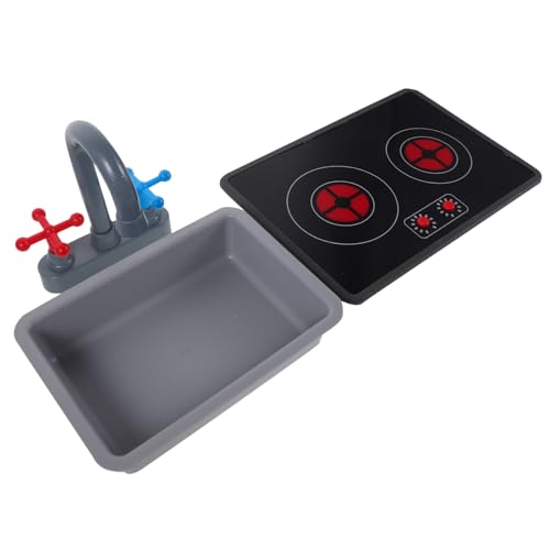 KONTONTY Realistisches Waschbecken mit Wasserhahn Induktionskochfeld und Geschirrspüler Licht und Soundeffekte für Kreatives Rollenspiel Fördert Familieninteraktion und Bildung KONTONTY Realistisches Waschbecken mit Wasserhahn Induktionskochfeld und Geschirrspüler Licht und Soundeffekte für Kreatives Rollenspiel Fördert Familieninteraktion und Bildung von KONTONTY