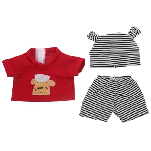 KONTONTY Reborn Puppenkleidung mit Gestreiftem Hut und Hose Niedliche Hundemuster Outfits Passend für Mädchen und Jungen Leichtes Strapazierfähiges Material Fördert Feinmotorische KONTONTY Reborn Puppenkleidung mit Gestreiftem Hut und Hose Niedliche Hundemuster Outfits Passend für Mädchen und Jungen Leichtes Strapazierfähiges Material Fördert Feinmotorische von KONTONTY