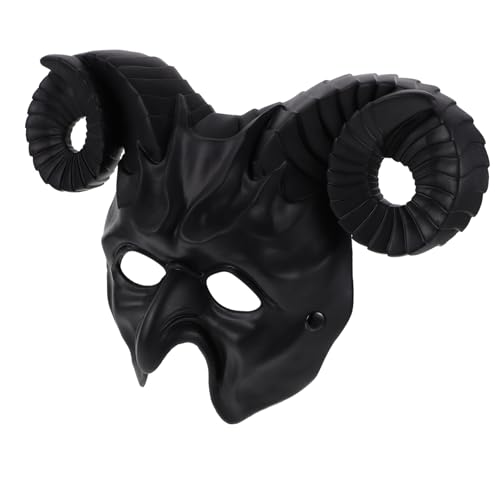 KONTONTY Requisiten Plastikmaske Widder für Ziegenmaske Cosplay Karnevalspartymaske Geweih Maskerade Kopfschmuck Ziegenkostüm Partyzubehör Halloween Neuheit Maske KONTONTY Requisiten Plastikmaske Widder für Ziegenmaske Cosplay Karnevalspartymaske Geweih Maskerade Kopfschmuck Ziegenkostüm Partyzubehör Halloween Neuheit Maske von KONTONTY