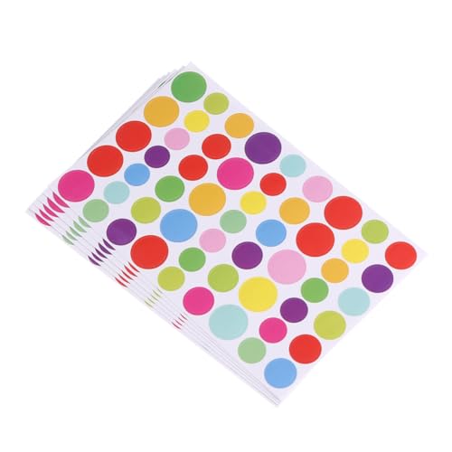 KONTONTY Aufkleber-bastelarbeiten Für Kinder 6 Stück Runde Handkonto-Aufkleber Sicheres Material Für Aufkleber-bastelarbeiten Und Tagebuch- von KONTONTY