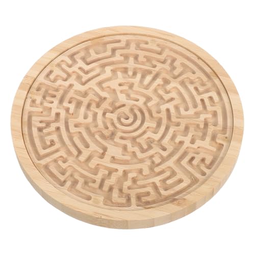 KONTONTY Rundes Holz Labyrinthspielzeug für Kleinkinder Langlebiges Mobiles Perlen Maze Brett Koordination und Sozialer Interaktion bei Frühkindlicher Entwicklung KONTONTY Rundes Holz Labyrinthspielzeug für Kleinkinder Langlebiges Mobiles Perlen Maze Brett Koordination und Sozialer Interaktion bei Frühkindlicher Entwicklung von KONTONTY