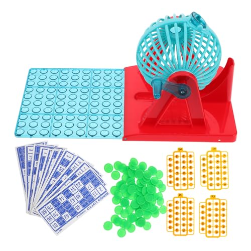 KONTONTY Bunt Gestaltete Bingo-Maschine Mit Handkurbel Interaktives Spielzeug Für Familienunterhaltung von KONTONTY