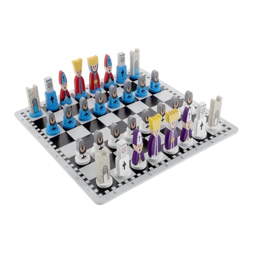 KONTONTY Schachspiel Internationales Schach Für Anfänger Tragbares Schachspielset Pädagogisches Schachbrett Aus Holz KONTONTY Schachspiel Internationales Schach Für Anfänger Tragbares Schachspielset Pädagogisches Schachbrett Aus Holz von KONTONTY