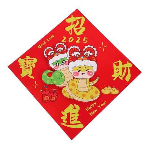 KONTONTY Schlange Fensterdekoration Aufkleber Traditionelle Chinesische Neujahrs-couplets Rote Mondsticker Segen Fu-Zeichen Abziehbare PVC-Kunst Partyzubehör KONTONTY Schlange Fensterdekoration Aufkleber Traditionelle Chinesische Neujahrs-couplets Rote Mondsticker Segen Fu-Zeichen Abziehbare PVC-Kunst Partyzubehör von KONTONTY