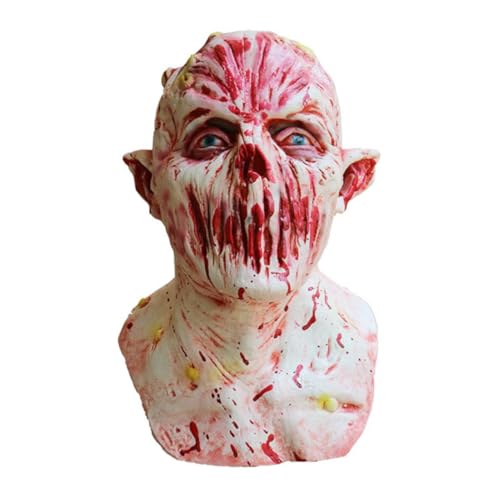 KONTONTY Halloween Zombie Horror Maske Schrecklich Ohne Lippen Gruseliges Kostüm-requisit Für Maskerade Party Kreatives Design Angenehm Zu Tragen von KONTONTY
