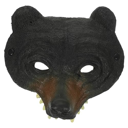 KONTONTY Schwarze Bärenmaske aus PU Leichte Atmungsaktive Tiermaske für Maskerade Karneval Cosplay Partys und Festivals Bequeme Kreative Verkleidung für Erwachsene KONTONTY Schwarze Bärenmaske aus PU Leichte Atmungsaktive Tiermaske für Maskerade Karneval Cosplay Partys und Festivals Bequeme Kreative Verkleidung für Erwachsene von KONTONTY