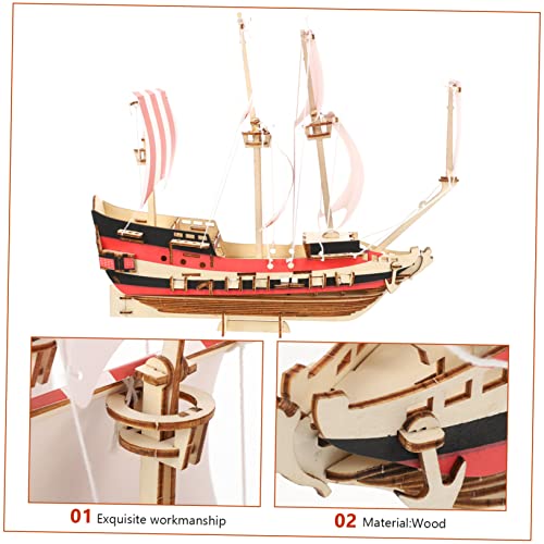 KONTONTY Segelschiff Modellbausatz aus Holz Realistisches Segelboot Puzzle DIY Puzzle für Erwachsene und Vorgefertigte Holzteile Handliches Lernspielzeug Feinmotorik KONTONTY Segelschiff Modellbausatz aus Holz Realistisches Segelboot Puzzle DIY Puzzle für Erwachsene und Vorgefertigte Holzteile Handliches Lernspielzeug Feinmotorik von KONTONTY