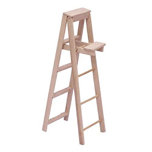 KONTONTY Simulation Mini Ladder Desktop Miniatur Holzmöbel Mini Fairy Garden Schmuck von KONTONTY
