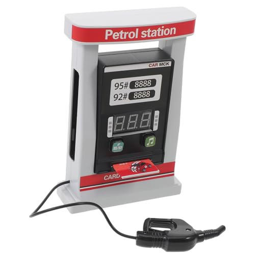 KONTONTY Simulierte Tankstelle batteriebetrieben kinderspielzeug spielzeuge Jungs spielsachen DIY-Tankstelle DIY-Stationsmodell DIY-Montagespielzeug Abs rot von KONTONTY