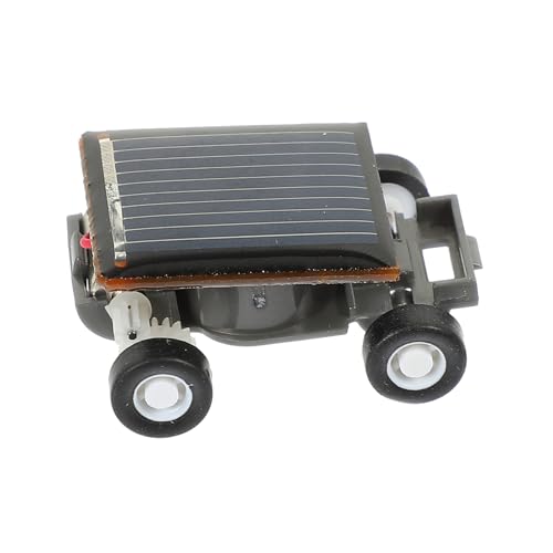 KONTONTY Solarautospielzeug Kinderspielzeug Solarenergie-Modell Spielzeugauto mit Solarenergie für Solarautos pädagogisches Solarauto technisches Bauchmuskeln Schwarz von KONTONTY