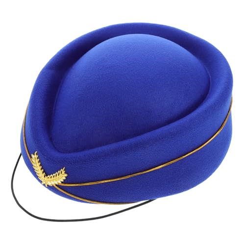 KONTONTY Stewardess Cap aus Hochwertigem Kunstwollfilz Weicher Komfort Modisches Design Vielseitig für Bühnenauftritte Partys und Kostüm Damenmütze für Flugbegleiterinnen und Cosplay KONTONTY Stewardess Cap aus Hochwertigem Kunstwollfilz Weicher Komfort Modisches Design Vielseitig für Bühnenauftritte Partys und Kostüm Damenmütze für Flugbegleiterinnen und Cosplay von KONTONTY