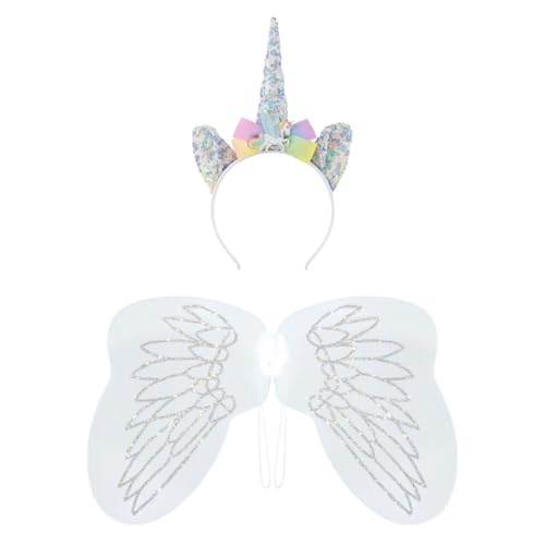 KONTONTY Stirnband-flügel-Set Einhornkostüm Einhorn Kostüm Kleinkind Einhornstirnband Kleinkind Einhorn-Performance-kostüm Einhorn Kostüm Flügel Einhornzubehör Gittergewebe KONTONTY Stirnband-flügel-Set Einhornkostüm Einhorn Kostüm Kleinkind Einhornstirnband Kleinkind Einhorn-Performance-kostüm Einhorn Kostüm Flügel Einhornzubehör Gittergewebe von KONTONTY