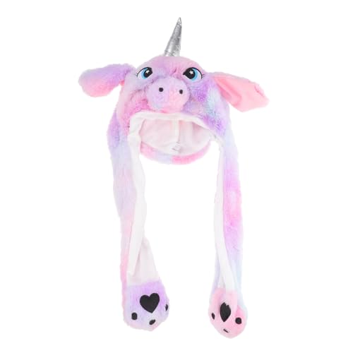 KONTONTY Süßer Plüsch Kaninchenhut mit Beweglichen Ohren Lustiger Cosplay Hut für Partys Karneval und Besondere Anlässe Blau mit Einhorn Design KONTONTY Süßer Plüsch Kaninchenhut mit Beweglichen Ohren Lustiger Cosplay Hut für Partys Karneval und Besondere Anlässe Blau mit Einhorn Design von KONTONTY