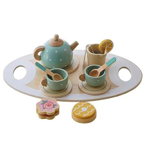 KONTONTY Teeservice-Spielzeug Teeservice Für 1 Set Mit Teetassen Und Zubehör Rollenspiel Für Ädchen Und Jungen Kleine Teeparty Fans Spielküche Zubehör Spielzeug Holz KONTONTY Teeservice-Spielzeug Teeservice Für 1 Set Mit Teetassen Und Zubehör Rollenspiel Für Ädchen Und Jungen Kleine Teeparty Fans Spielküche Zubehör Spielzeug Holz von KONTONTY