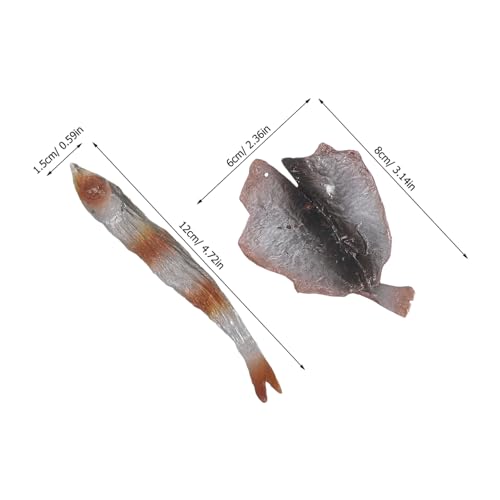 KONTONTY Teiliges Künstliche Fischfilets Realistische Gebratene Fischscheiben Dekoratives Meeresfrüchte Modell Für Restaurant Schaufenster Fotografie Requisiten Pretend Toy Display Food von KONTONTY