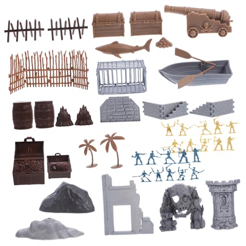 KONTONTY Teiliges Miniatur Piratenfiguren Set aus Sicherem Detailreiche Kleine Soldaten Spielfiguren für Sandtisch und Rollenspiele von KONTONTY