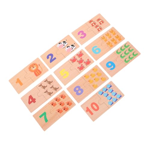 KONTONTY Teiliges Montessori Zahlen Lernspiel für Jahre Zahlenpuzzle zur Frühen Mathematikförderung Pädagogisches Lernspielzeug für Vorschule und Kindergarten Fördert Zählen Lernen und von KONTONTY