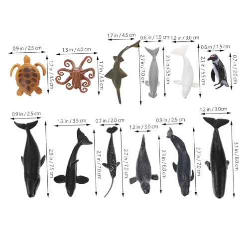 KONTONTY Teiliges Realistische Meerestiere Spielfiguren aus Langlebigem Material Pädagogisches Meereslebewesen Modellspielzeug für Frühkindlichen Bildung und Kognitiven für Zuhause und von KONTONTY