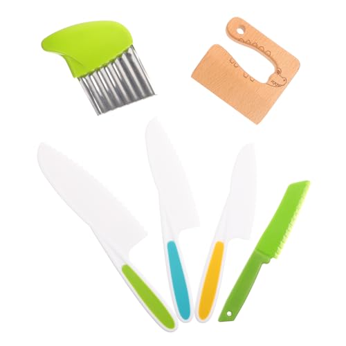 KONTONTY Teiliges Set Holzspielzeug Obst Cutter Sichere Küchenwerkzeuge für Ergonomisches Design Fördert die und Kreativität Beim Kochen von KONTONTY